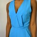 Blue Cross Back Wide Leg Jumpsuit