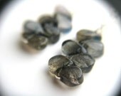 Labradorite Pendant Necklace . Shark Tooth Necklace . Sterling Silver Chain Necklace . Raw Stone Necklace - Mako Collection