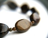 Brown Stone Bracelet . Bronzite Bracelet with Yellow Zebra Jasper . Cowgirl Jewelry . Earthy Bracelet . Rustic Bracelet - Balana Collection