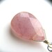 Pink Jade Earrings . Pink Lemonade Drop Earrings . Sterling Silver Wire Wrap Earrings . Light Pink Earrings - Adage Collection