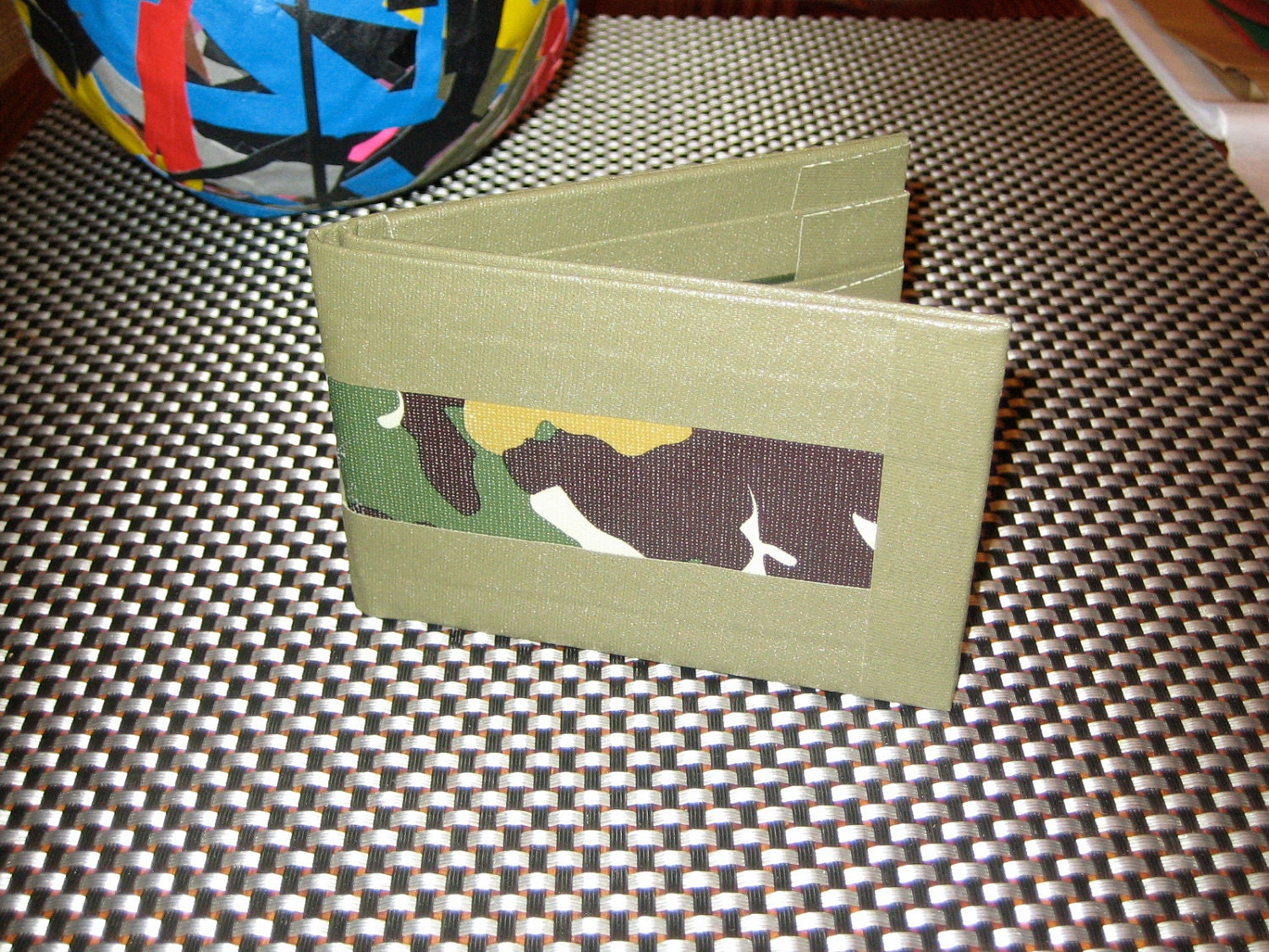 Duct tape wallet born again HARD with gaffer tape and camoflage