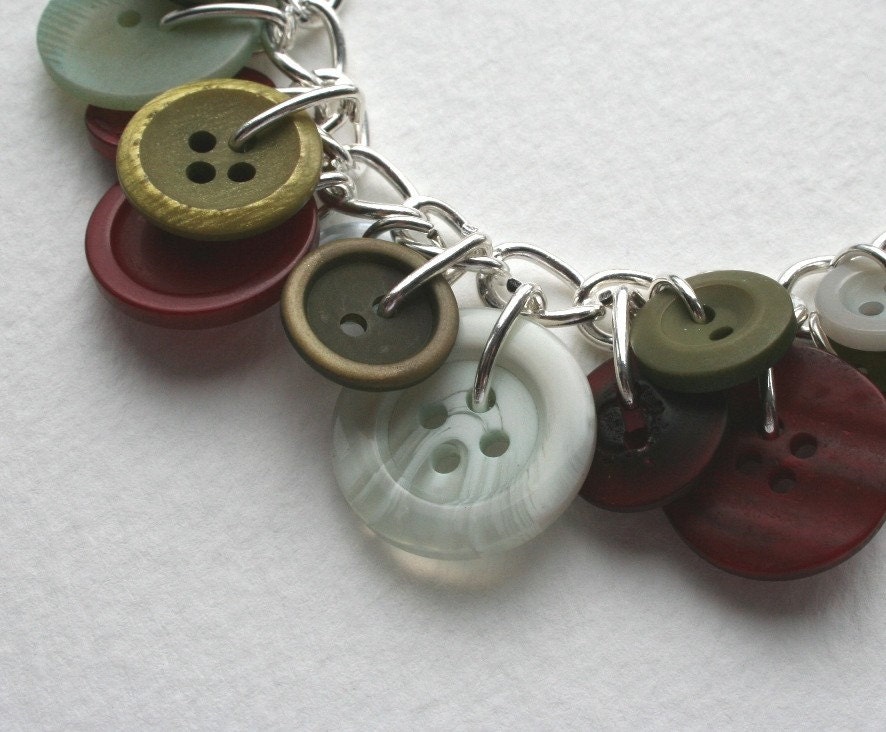 Garden Of Earthly Delights Button Charm Bracelet