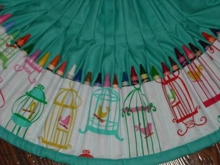 Bird Cage Crayon apron - ChildishThoughts
