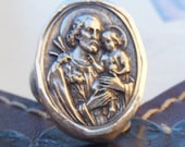 Sterling Silver Ring-Father Joseph Pray For Me