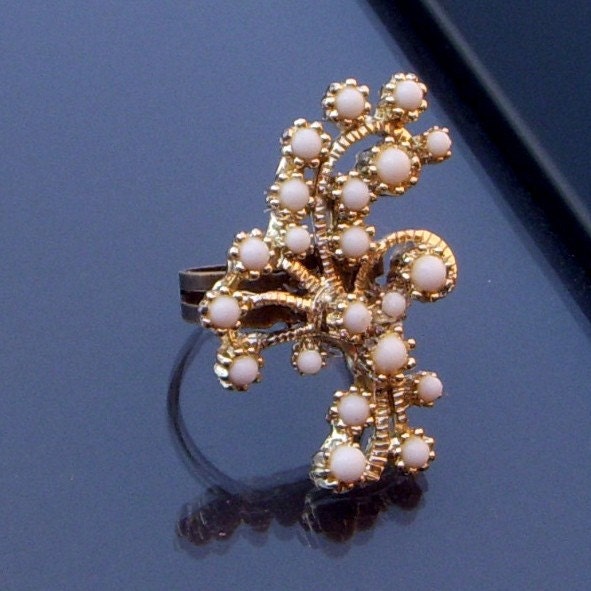Vintage Pearl Starburst Ring