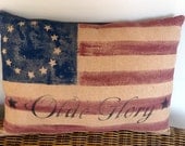Primitive Americana prim flag pillow - ahlcoopedup