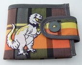 t-rex with bow tie wallet