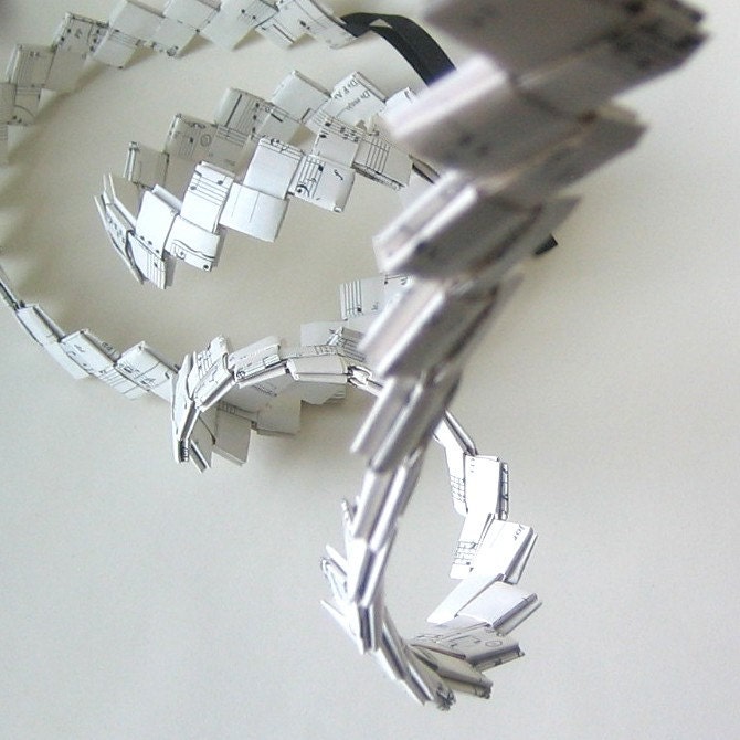 Eco Wedding - Paper Music - Eco-Chic Six Foot Garland - Thick Style