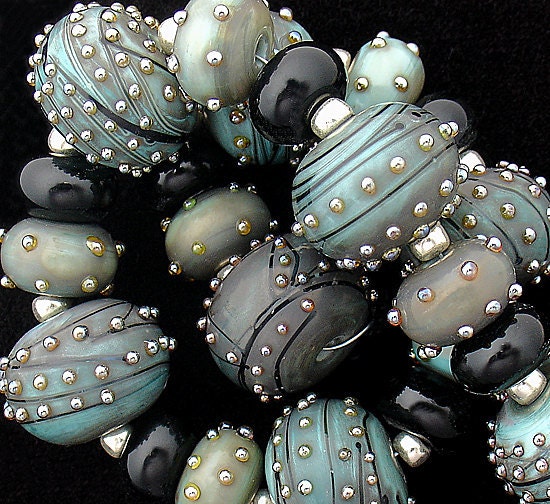 DSG Beads Handmade Organic Lampwork Glass-Made To Order Copper Green