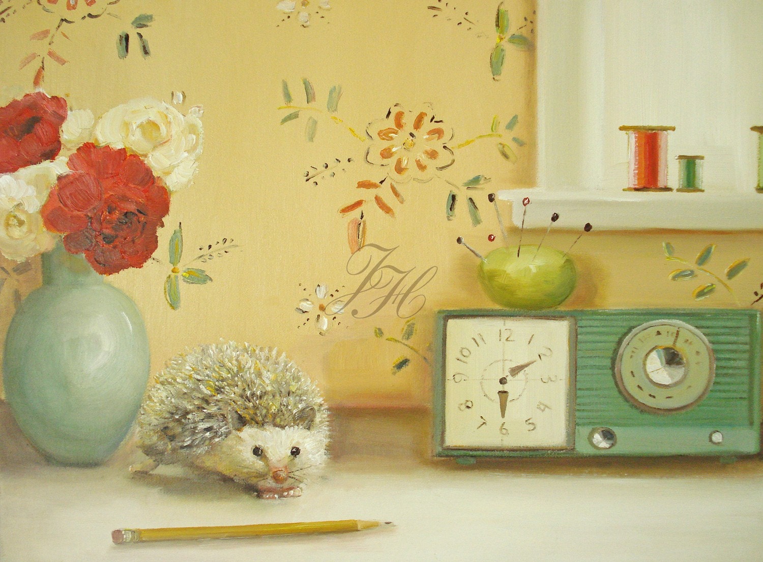 The Hedgehog And The Pincushion- Open Edition Print