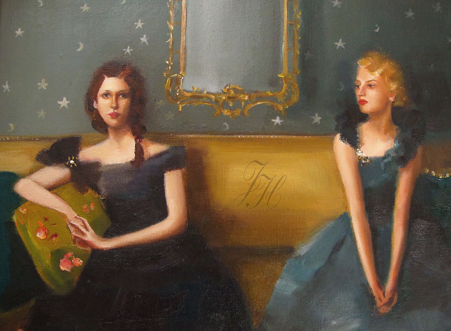 Wild Violet And Bluebelle Await A Lecture On Propriety- Limited Edition Print