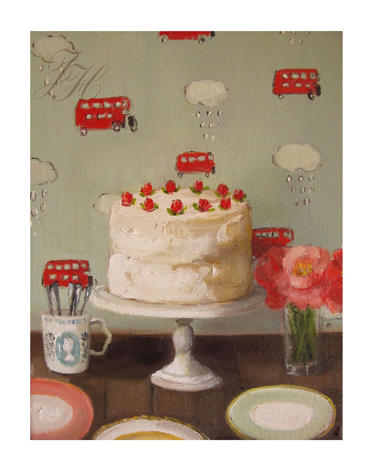 Double-Decker- Original Oil Painting