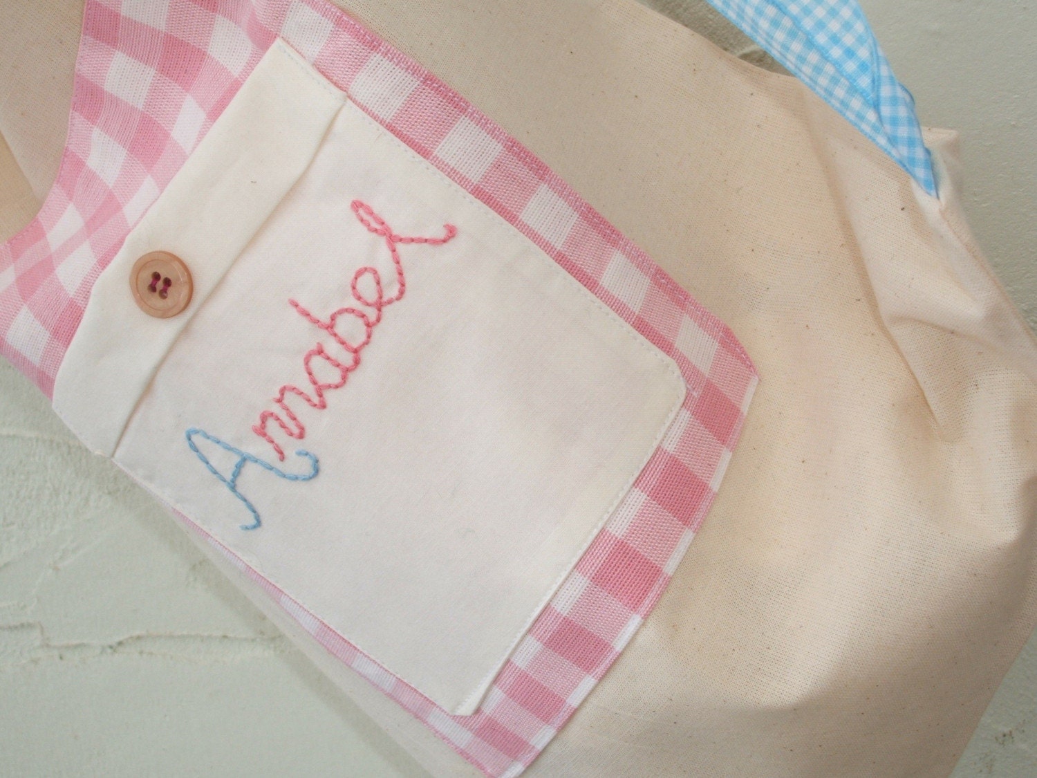Pretty Personalised Drawstring/ PE/ Gym/ Ballet/ Toy/ Nappy/ Diaper/ School Bag