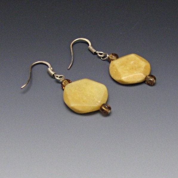 Unique Tribal Earrings Handmade With Bone and Glass Beads