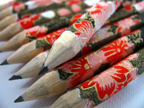 mini japanese paperwrapped pencils set of 10 dreams by maoiliosa