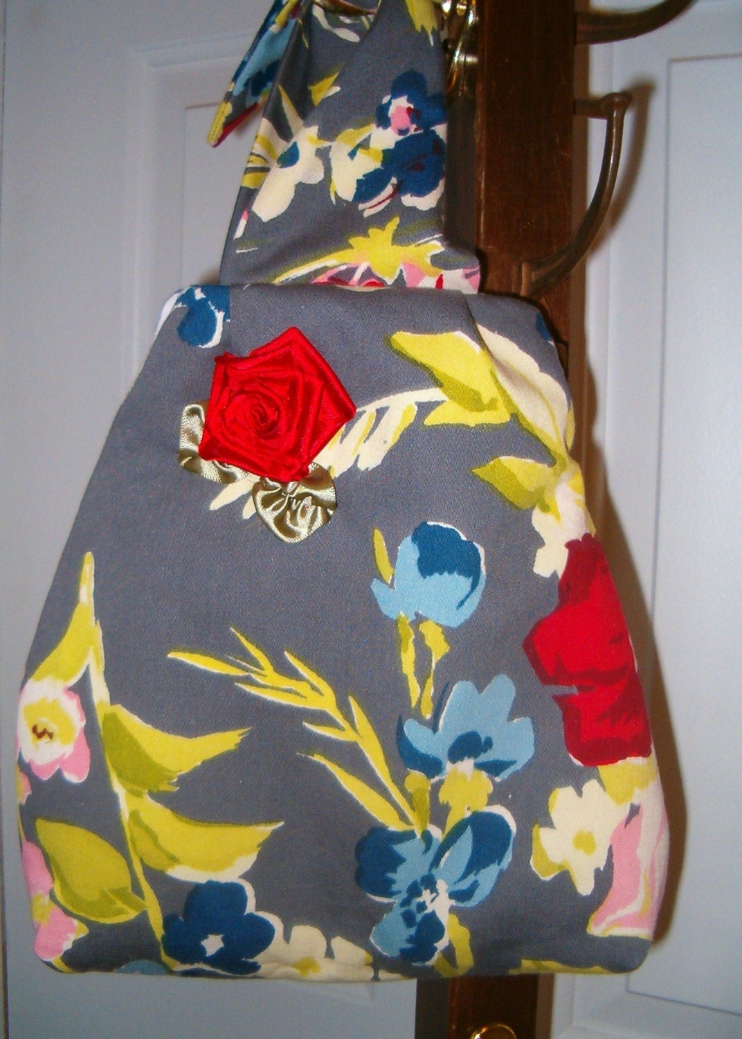 SALE--65% OFF Vintage Tablecloth Handbag