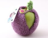 Apple Jacket - Dusty Purple with Lime Green and Mauve Buttons