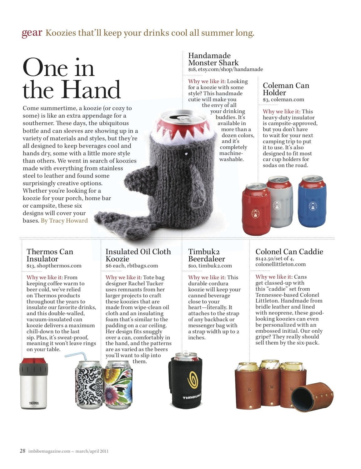 Monster Shark - Dusty Blue- for your Soda Can- was featured in ImbibeMagazine.com