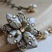FREE matching earrings bridesmaid earrings necklace weddings ivory flower pearl necklace earring set