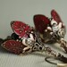 Flower earrings red romantic weddings bridesmaid gift