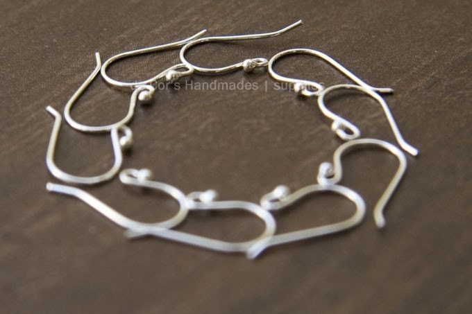 20pcs Sterling Silver Ear wires with Ball, Hooks