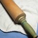 19inch Vintage Green handle wood rolling pin