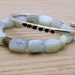 Boho Blue Opal Beaded Bracelet / Organic Opal Beaded Bracelet / Natural / Aqua Beaded / Pale Pastel