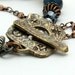 Eclectic Sand Dollar Lampwork Bracelet - Beached / Spring Summer Beach Shore Boho