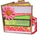 Scrapbook Baby on Board Girl Paper Bag Mini Album