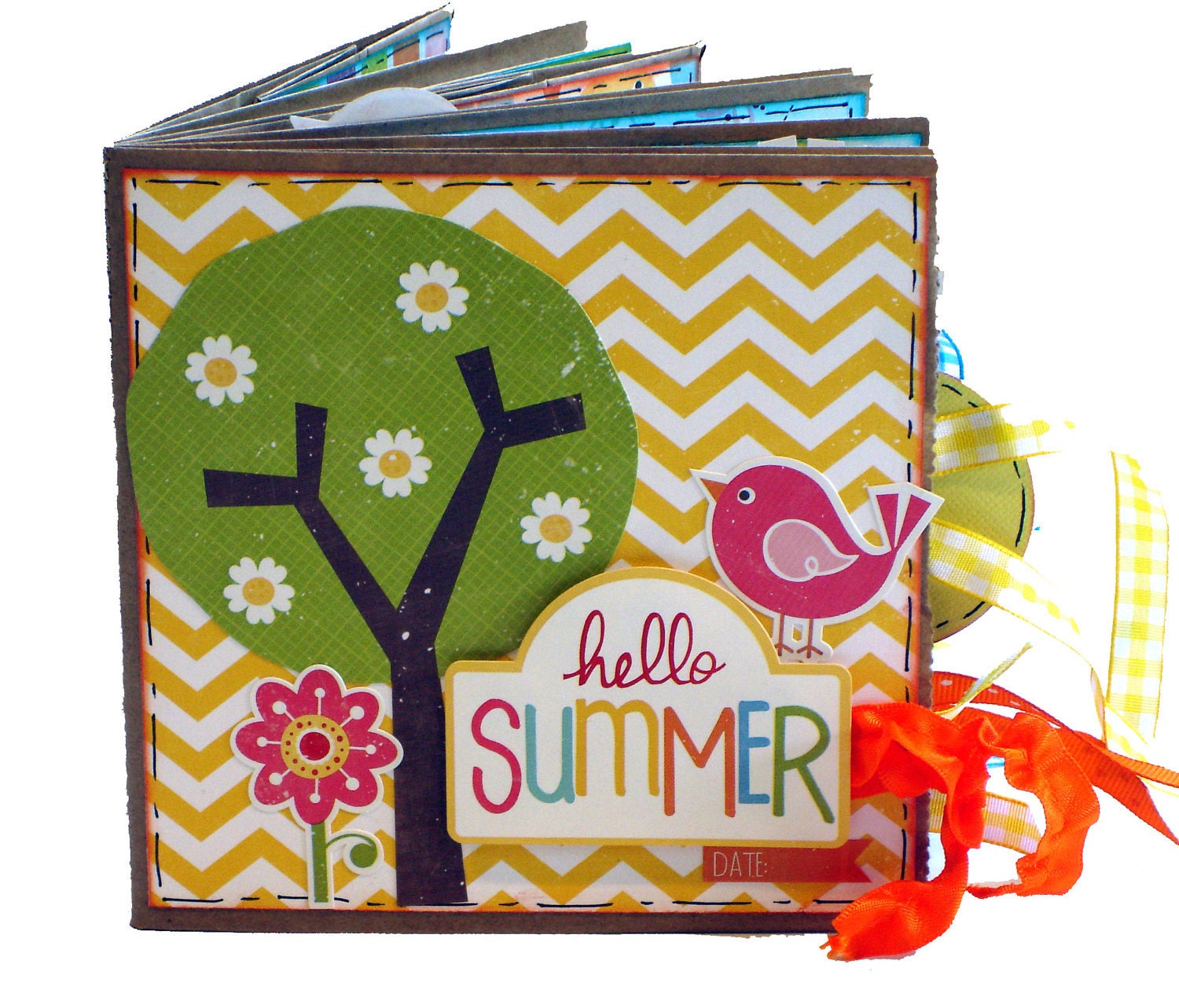 Hello Summer Scrapbook - Paper Bag Album