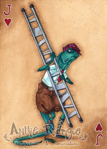 Bill the Lizard -jack of hearts- 5x7 print