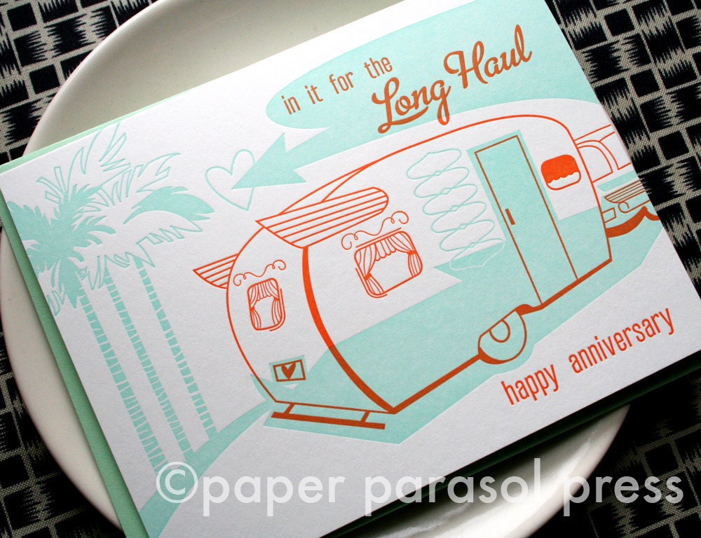 In it for the Long Haul Retro Inspired Anniversary Card