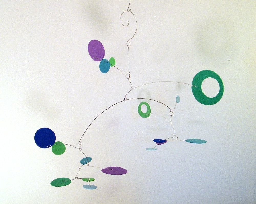 Modern Art Mobile, The Nebula, in Cool Jewel