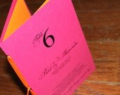 Guest Book Alternative and Table Number in One - Elegant, Modern, Table Decoration, Wedding Centerpiece