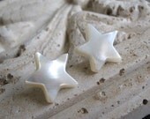 Star Earrings, Mother of Pearl, Nickel Free, Stud Earrings, Night Sky, Constellation