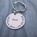 Hand Stamped Jewelry Custom Personalized Copper Key Chain For Dad Fathers Day