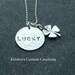 Hammered Handstamped My Lucky Charm Necklace