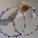 Romance in Color...Tanzanite Pink Sapphire Green Apatite Amethyst Studded Signature Original Gold Filled Teardrop Hoop Earrings