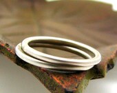 Stacking Silver Ring with a Smooth texture