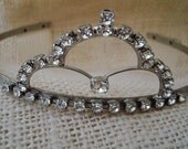 Vintage Rhinestone Bridal Princess Tiara Headpiece