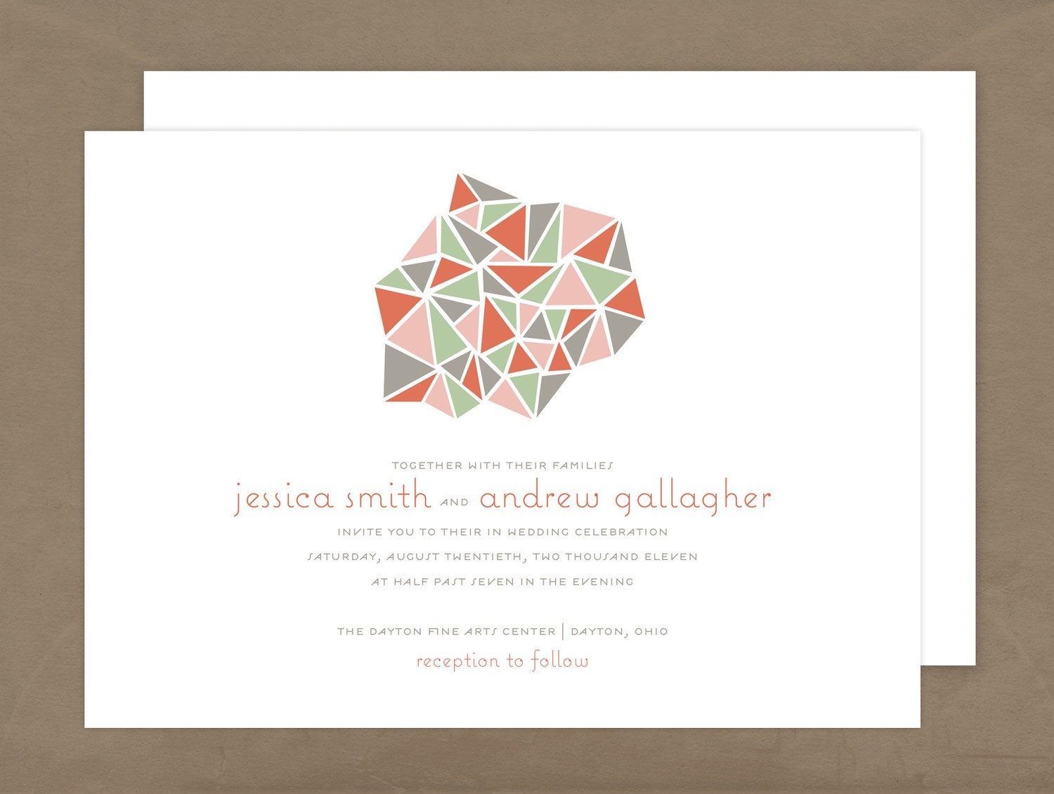 Geometry Triangles Wedding Invitation