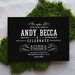 Antique Chalkboard Wedding Invitation