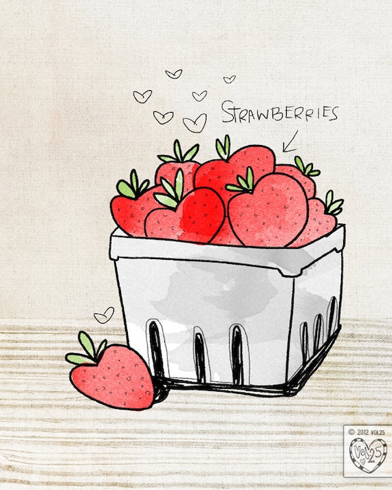 Strawberries and Hearts- In The Kitchen Series