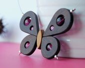 Butterfly wood necklace - Pinky