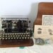 Hammond Multiplex Universal Closed Straight Typewriter Black Wooden Case Six Vari Type Fonts c. 1916-1925