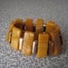 RESERVED Butterscotch Bakelite Bracelet Stretch Beads 1940s Art Deco Stretch Bracelet with Gold Bead Spacers