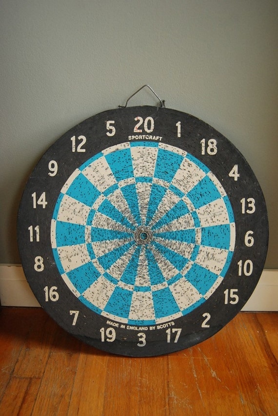 Vintage Cork Dart Board by ladiesandgentlemen on Etsy