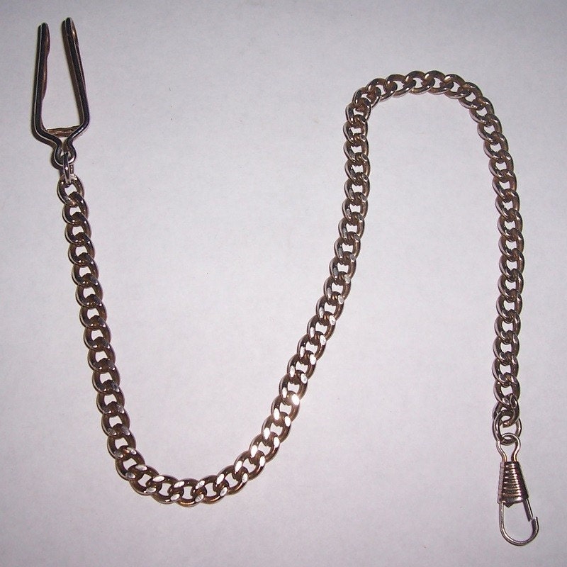 Unique Vintage Vest Pocket Watch Chain by vintagetea on Etsy