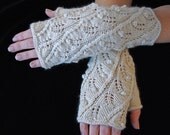 Knitting Pattern PDF Fingerless Gloves "Fern Spiral"
