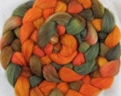 Merino Wool/Tussah Silk Blend 80/20 Spinning Top - Pumpkin Patch